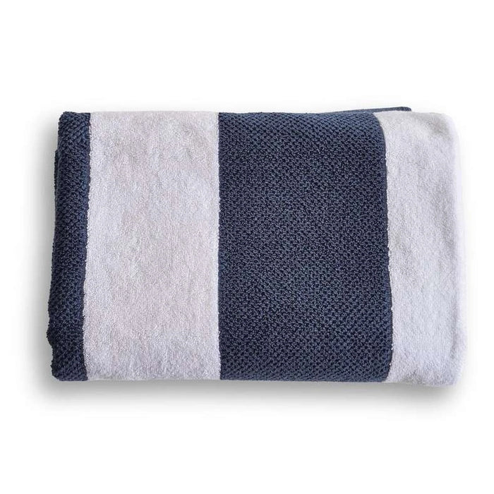 Chicago Textured Stripe 650 Gsm Bath Towel 70X140 Cm-Ocean