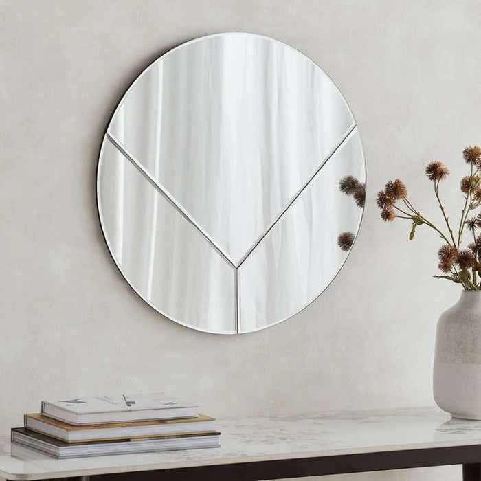 Chuck Wall Mirror Dia 55Cm - Silver Pan Home