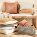Chunky Linen Oblong Tasseled Down Feel Filled Cushion 30X50Cm - Petrol Pan Home