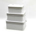 Chyna 3-Pieces  Bamboo Storage Organiser With Lid 36X26X17Cm -White Pan Home