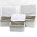 Chyna 3-Pieces  Bamboo Storage Organiser With Lid 36X26X17Cm -White Pan Home