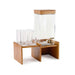 Ciano 5-Piece Drink Dispenser Set With Wooden Stand 4L - Clear Pan Home