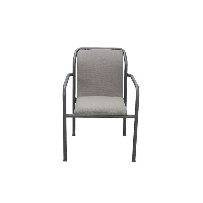 Cico Aluminium Dining Stacking Chair-Grey