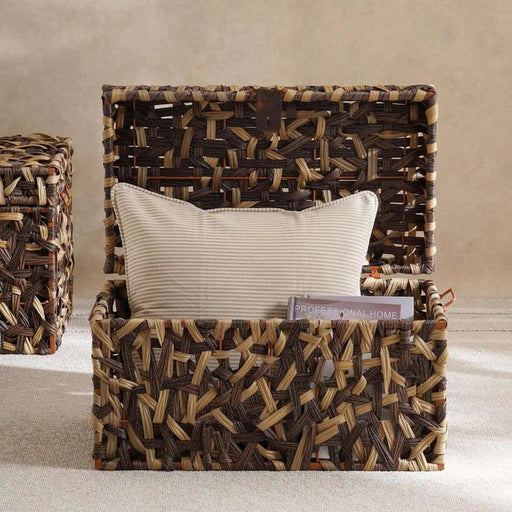 Cinta Metal And Plastic Rattan 60X34X33Cm - Brown Pan Home