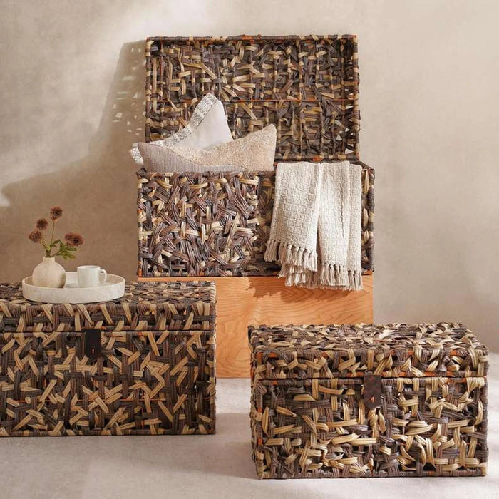 Cinta Metal And Plastic Rattan 60X34X33Cm - Brown Pan Home