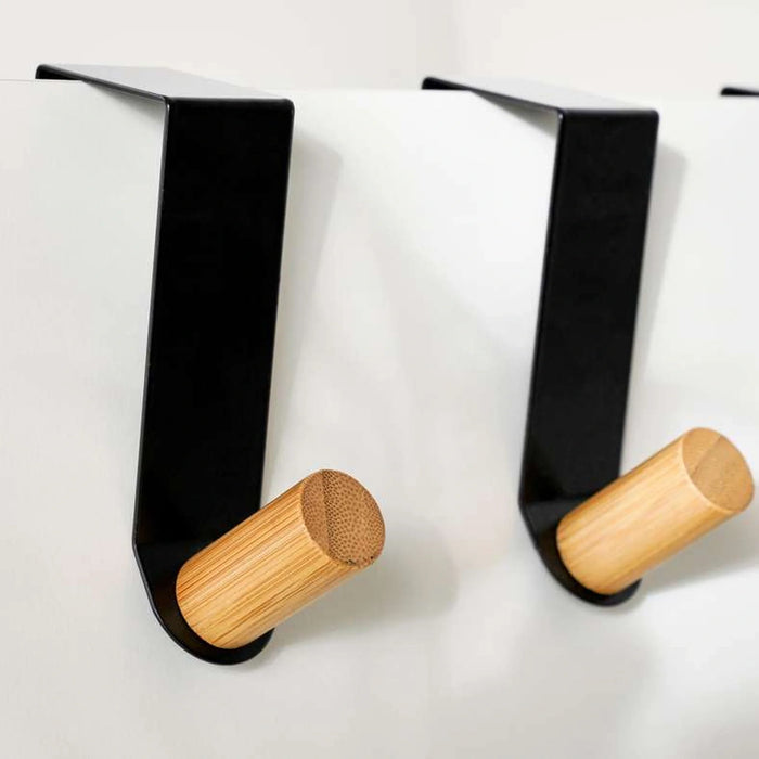 Claire 3-Piece Set Metal Over The Door Hook 12X3X4.5Cm - Black