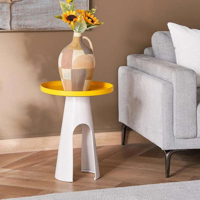 Clancy End Table Metal Large Pan Home