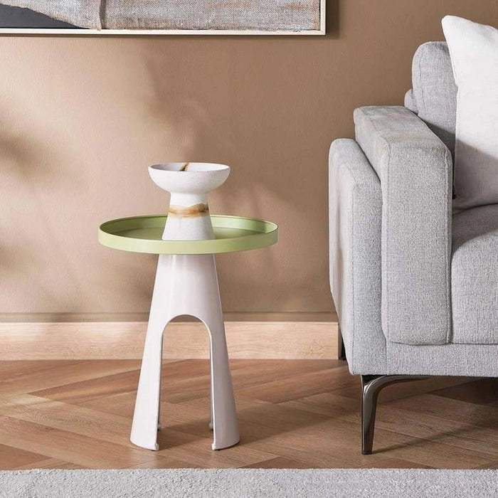 Clancy End Table Metal Pan Home