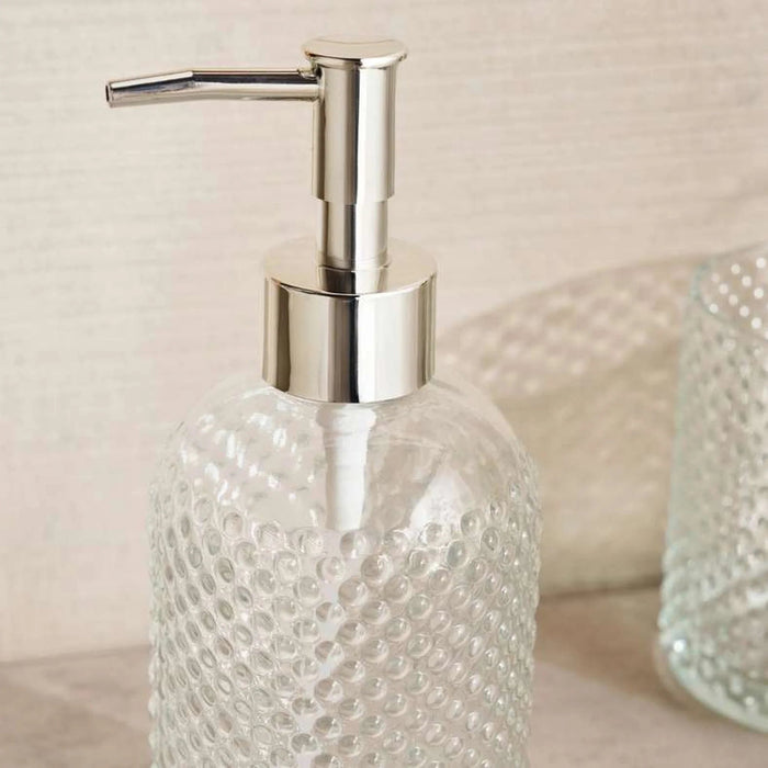 Clara 3-Piece Glass Bath Accessory Set -Clear Pan Home