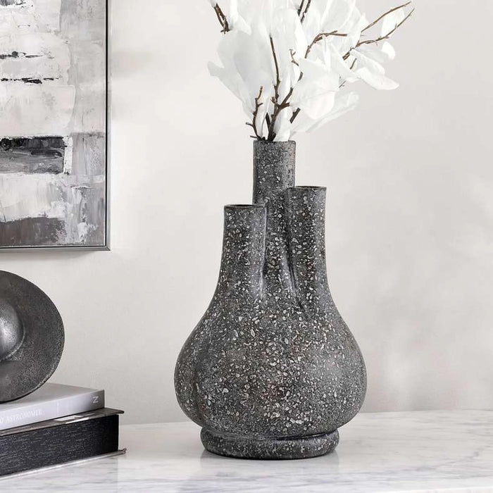 Clare Polyresin Decor Vase 25X22X40Cm - Grey