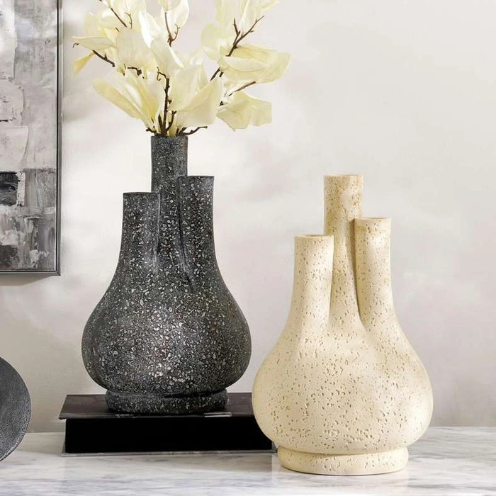 Clare Polyresin Decor Vase 25X22X40Cm - Grey
