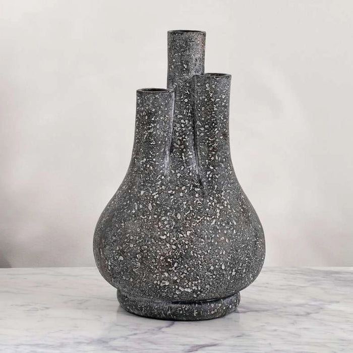 Clare Polyresin Decor Vase 25X22X40Cm - Grey