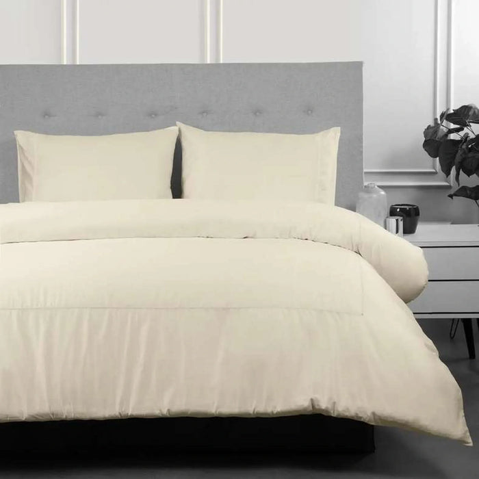 Classic Egyptian 3-Piece 400Tc Super King Duvet Cover Set 260X220Cm - Ivory