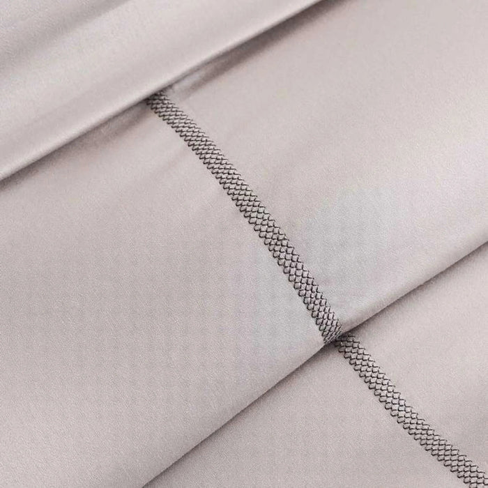 Classic Egyptian 3-Piece 400Tc Super King Duvet Cover Set 260X220Cm - Vapour Pan Home