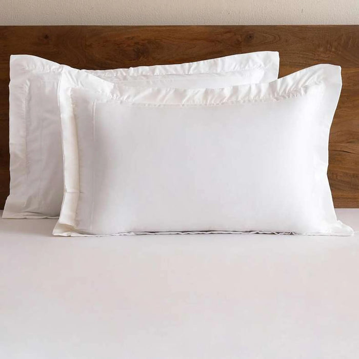 Classic Egyptian 400Tc 2-Piece Oxford Pillowcase Set 50X75+5Cm - White