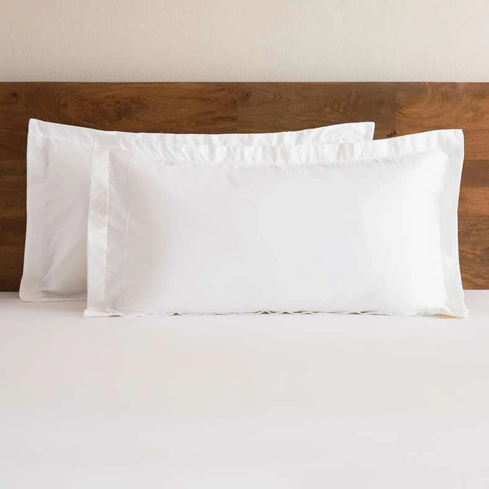 Classic Egyptian 400Tc 2-Piece Oxford Pillowcase Set 50X90+5Cm - White