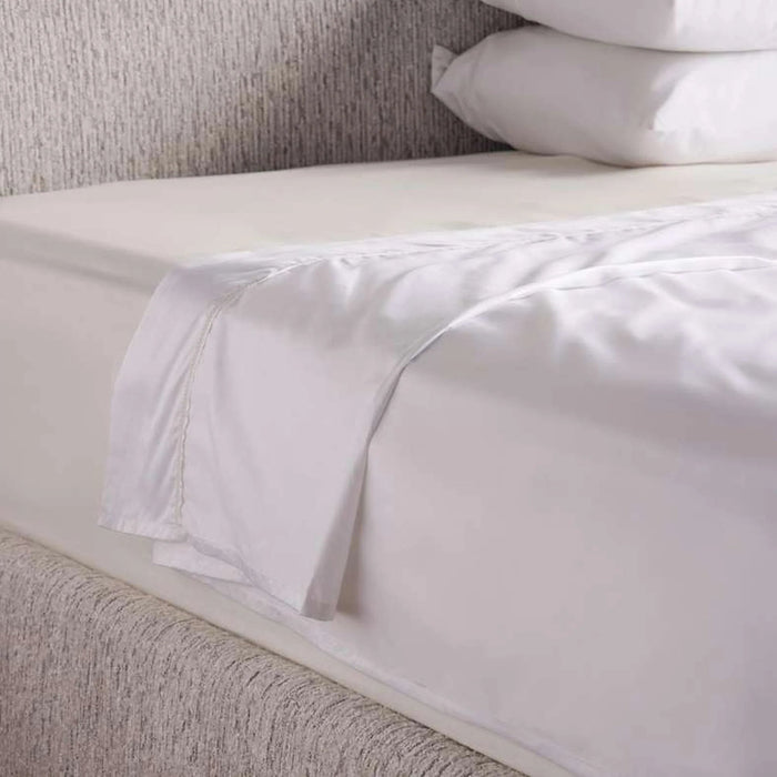 Classic Egyptian 400Tc Flat Sheet 240X270Cm - White Pan Home