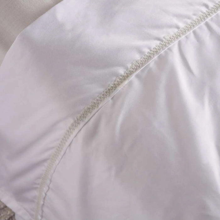 Classic Egyptian 400Tc Flat Sheet 240X270Cm - White Pan Home