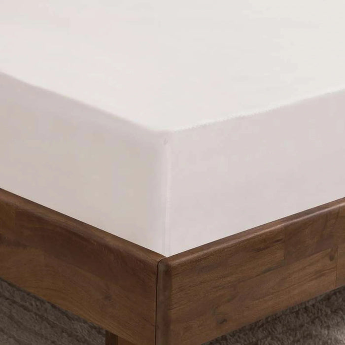 Classic Egyptian 400Tc King Fitted Sheet 180X200+33Cm - White Pan Home