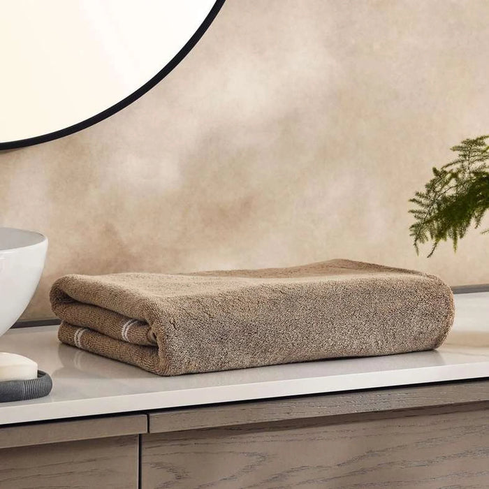 Classic Frame Reversible 650 Gsm Bath Sheet 90X150 Cm-Taupe