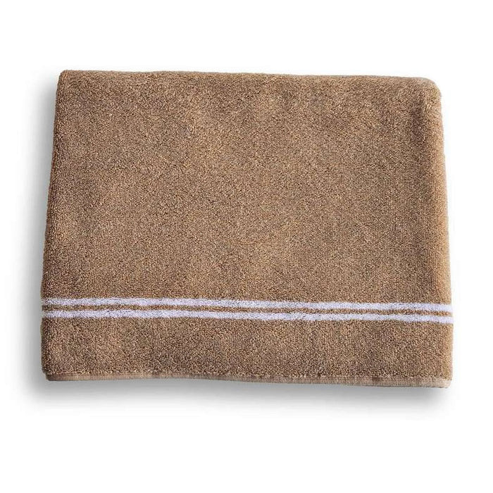 Classic Frame Reversible 650 Gsm Bath Sheet 90X150 Cm-Taupe