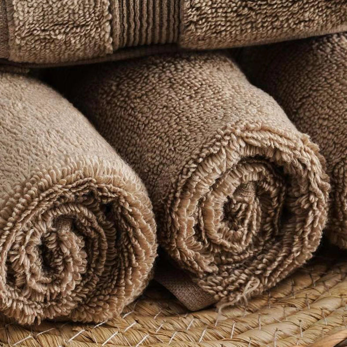 Classic Zero Twist 600 Gsm 4Pk Fingertip Towel 30X30 Cm-Taupe Pan Home