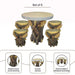 Clay Moose Bistro Dining Set4+1 - Brown Pan Home
