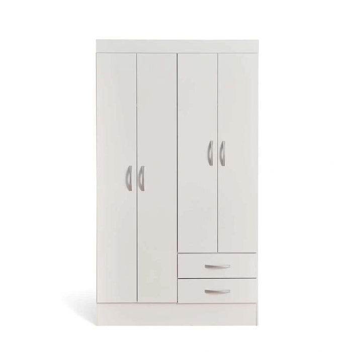 Clean 4 Door Wardrobe With 2-Drawers