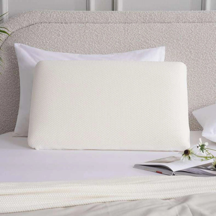 Clemmy Coconut Aromatherapy Memory Foam Pillow - White Pan Home