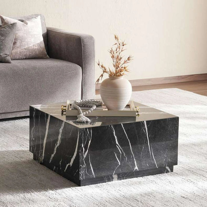 Clemo Coffee Table Marble - Black & White