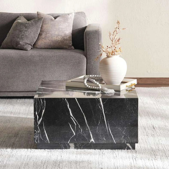 Clemo Coffee Table Marble - Black & White