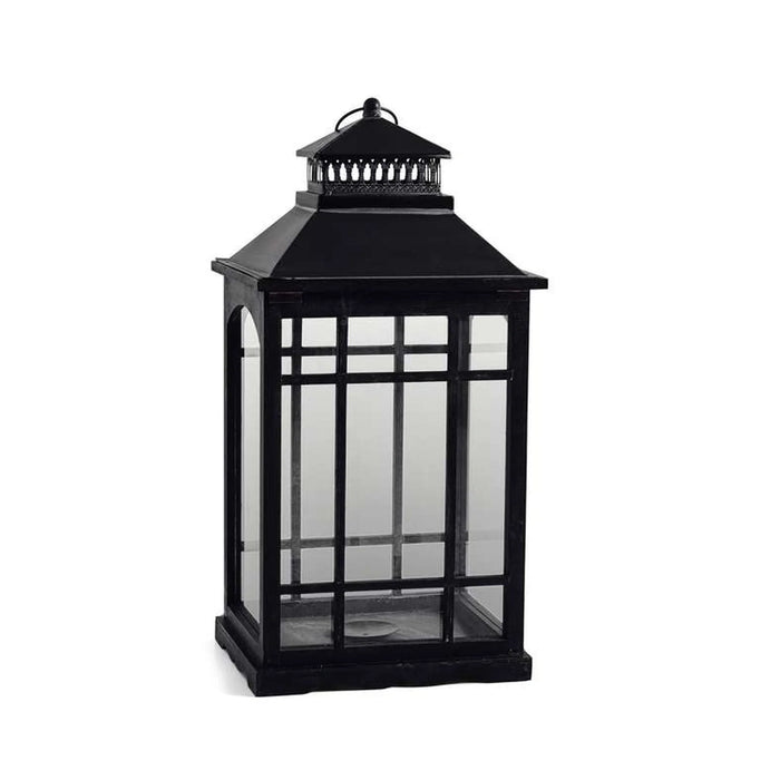 Cleo Wooden Lantern 25X25X64Cm - Black