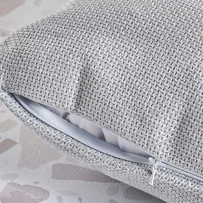 Clifton Textured Down Alternative Filled Cushion 48X48Cm - Light Blue Pan Home