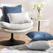 Clifton Textured Down Alternative Filled Cushion 48X48Cm - Light Blue Pan Home