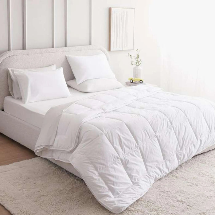 Climacomfort 2 Layer 12 Tog All Season Down Alternative Warmest Full Duvet 160X200Cm - White Pan Home
