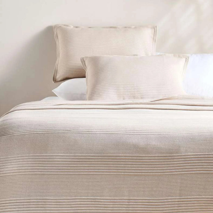 Cloud Comfort Quilted Premium Jersey 3-Piece Bedspread Set 220X240Cm - Beige