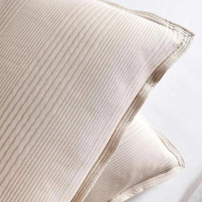 Cloud Comfort Quilted Premium Jersey 3-Piece Bedspread Set 220X240Cm - Beige