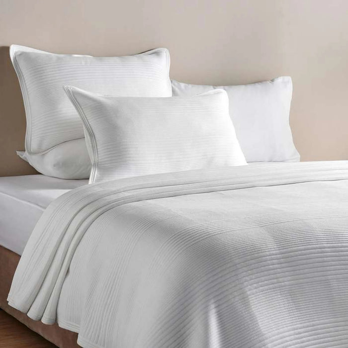 Cloud Comfort Quilted Premium Jersey 3-Piece Bedspread Set  220X240Cm - White