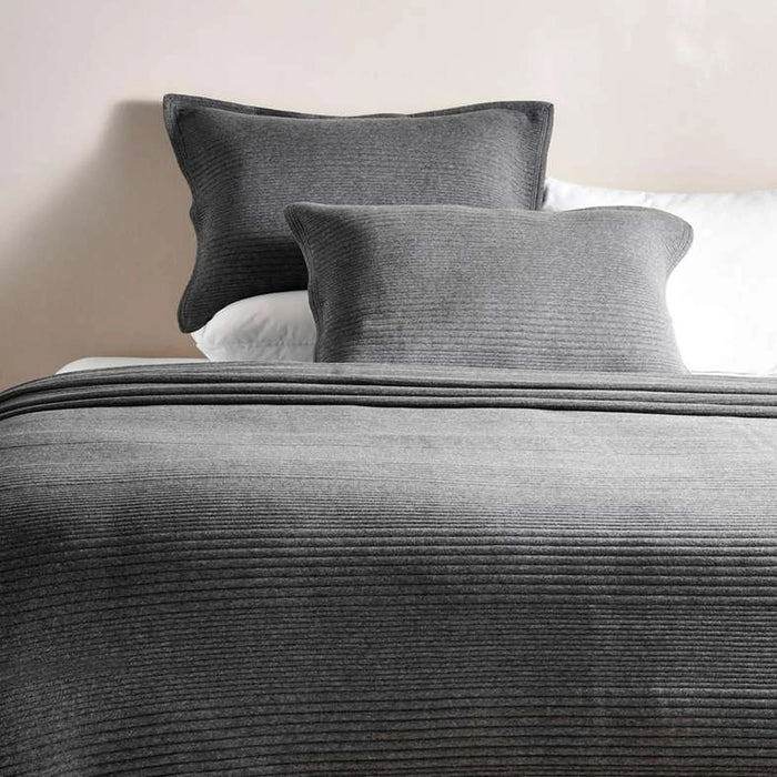Cloud Melange Quilted Premium Jersey 3-Piece Bedspread Set 220X240Cm - Anthracite
