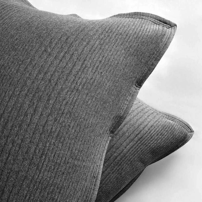 Cloud Melange Quilted Premium Jersey 3-Piece Bedspread Set 220X240Cm - Anthracite