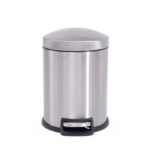 Clovis Soft Close Step Bin 5L - Silver Pan Home