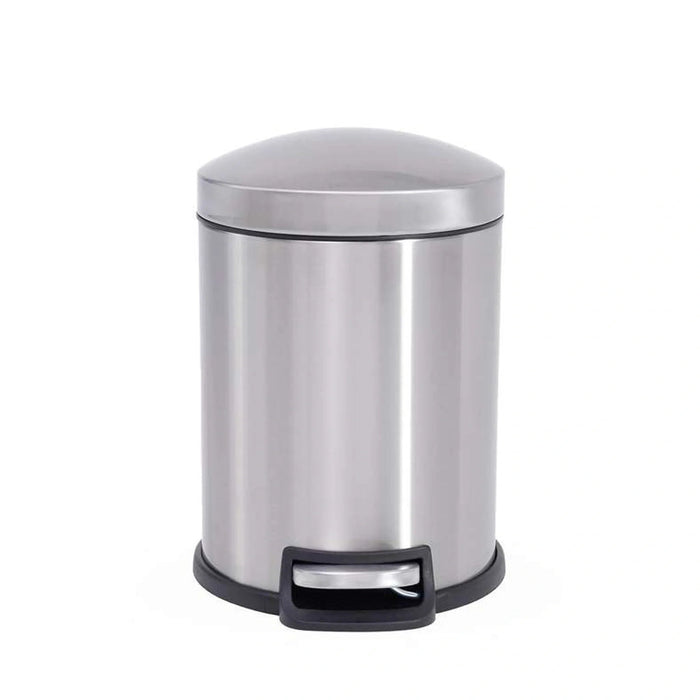 Clovis Soft Close Step Bin 5L - Silver Pan Home