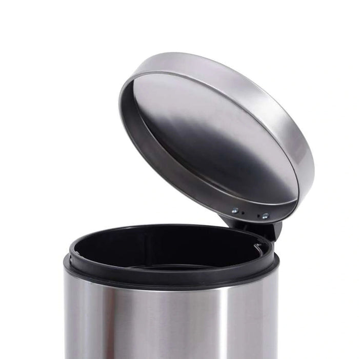 Clovis Soft Close Step Bin 5L - Silver Pan Home