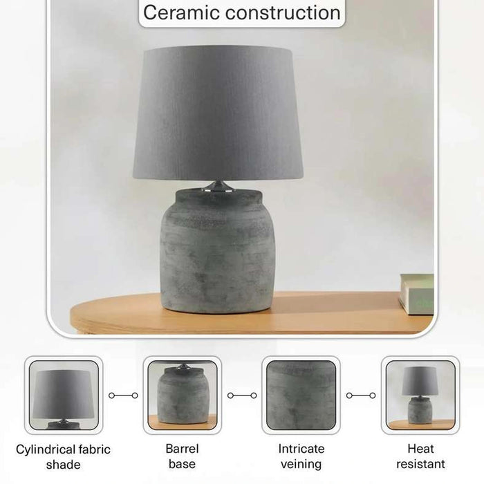 Clyder E27 Ceramic Table Lamp 35X55Cm - Green