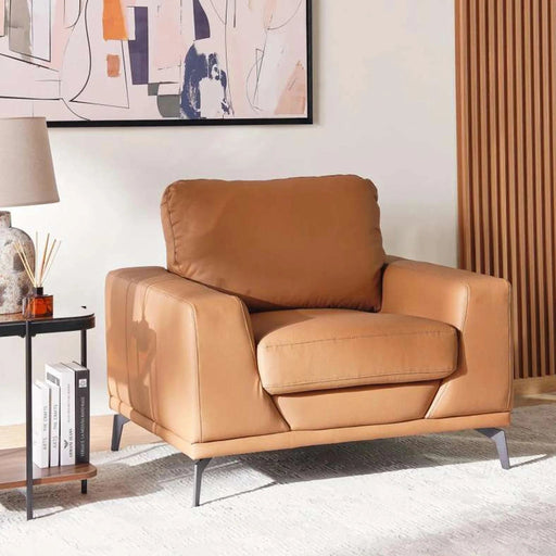 Code Single Seater Sofa - Light Brown Pan Home