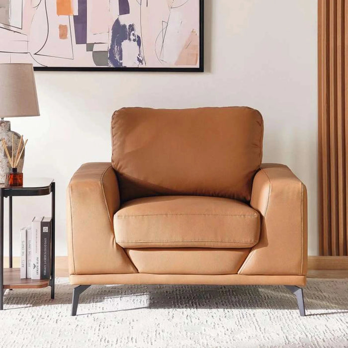 Code Single Seater Sofa - Light Brown Pan Home