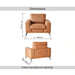 Code Single Seater Sofa - Light Brown Pan Home