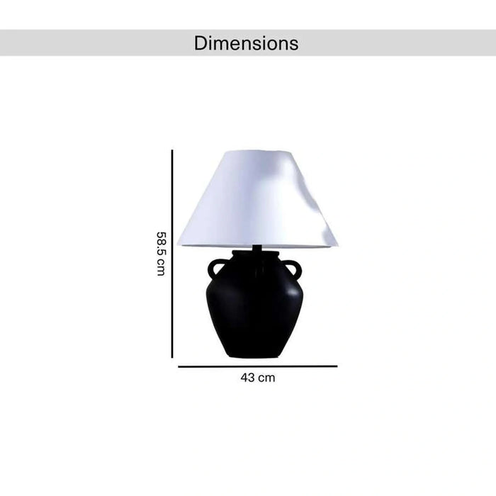 Colber E27 Ceramic Table Lamp 43X58.5Cm - Black