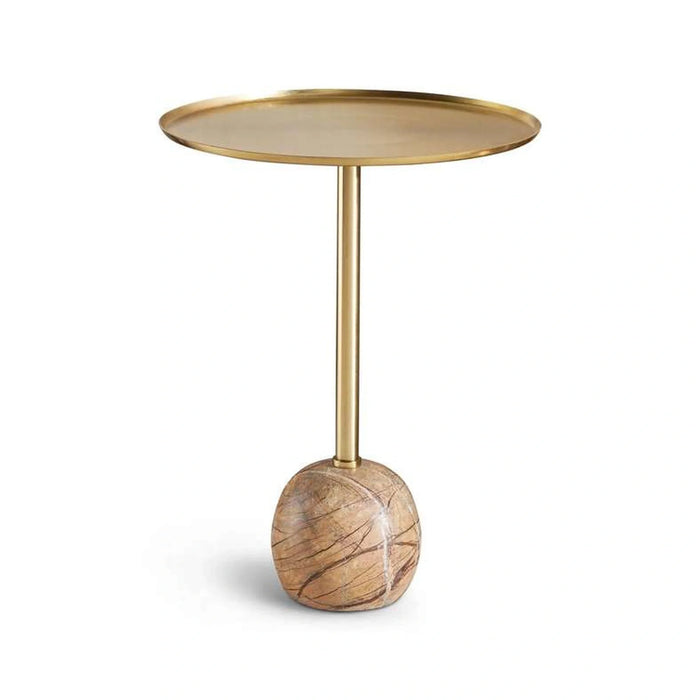 Colette Accent Table Iron - Brown & Gold