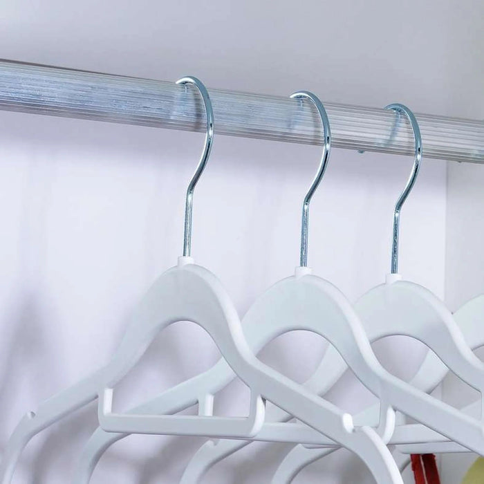 Colmar 6-Piece Rubber Coated Suit Hanger Set 42X22.5.5X0.4Cm - White Pan Home